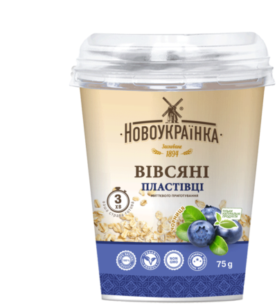 Вівсяні пластівці в стакані «з Чорницею»